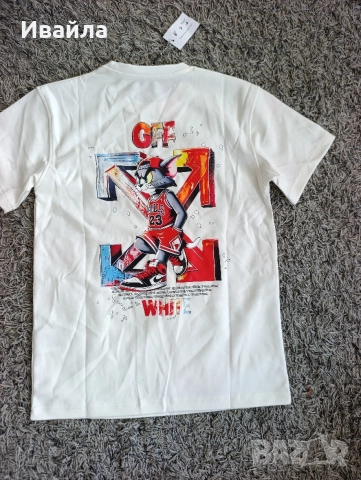Нов мъжки комплект Off white Tom and Jerry Bulls 23 , снимка 4 - Спортни дрехи, екипи - 54809392