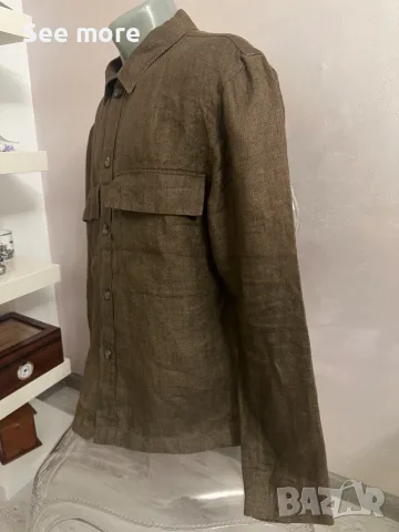 ANNARR 100% лен риза/яке L, снимка 3 - Ризи - 55602876