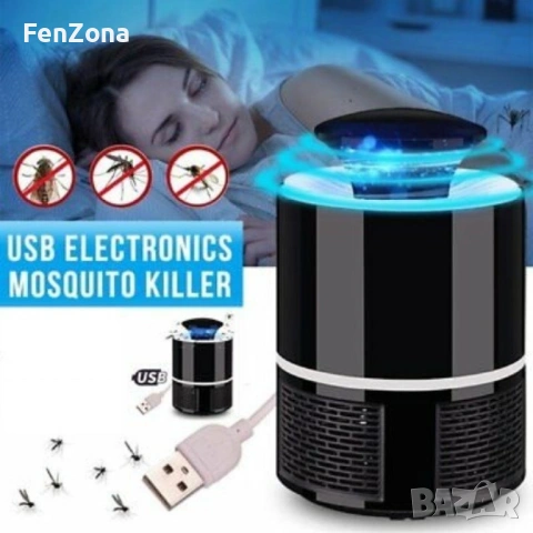 LED лампа против комари с USB захранване / Цвят: Черен / 5V, снимка 9 - Други - 54337816