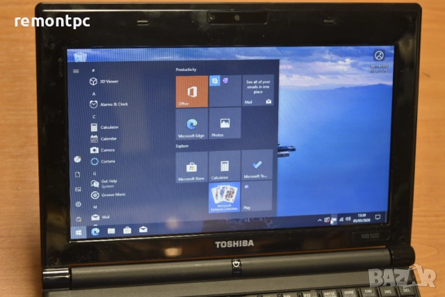 ЛАПТОП TOSHIBA NB500 ATOM N455(1.66), 2GB RAM, 320GB , 10.1 LED, снимка 3 - Лаптопи за работа - 54428427