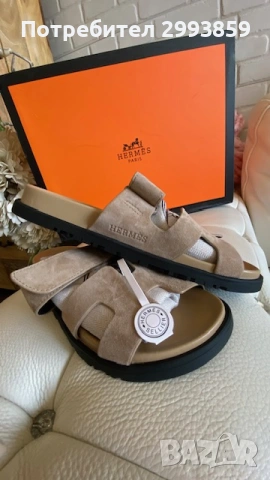 Чехли ЕРМЕС н.37* Hermes chypre sandals, снимка 11 - Чехли - 42728789