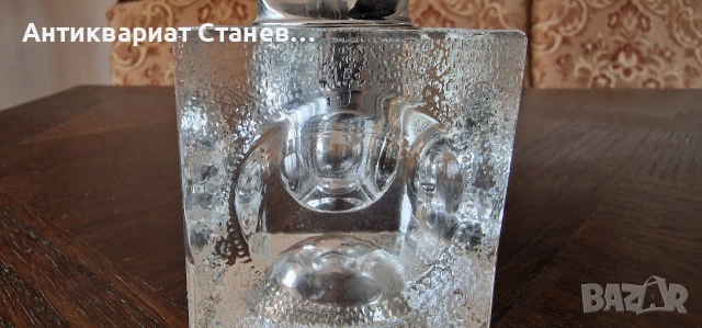 Винтидж настолна газова запалка от художествено стъкло , снимка 3 - Запалки - 55148690