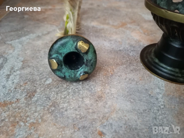Бронзов свещник , снимка 8 - Декорация за дома - 54822408