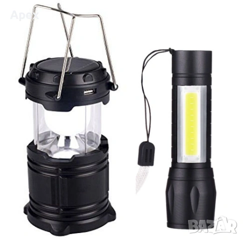 Къмпинг Лампа и Фенер със Соларен Панел.LED COB Фенер със Zoom.Джобно Ножче Army Pocket Knife.Компас, снимка 4 - Къмпинг осветление - 54175569