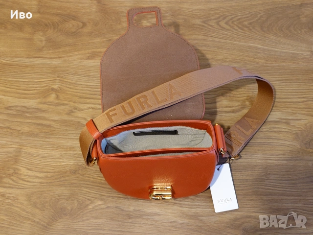 Кожена дамска чанта за рамо FURLA LOTUS, снимка 6 - Чанти - 54007887