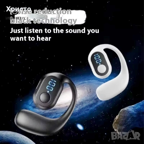 Нови безжични слушалки за едно ухо с клипс с докосване,тип отворено ухо с кукички , снимка 6 - Слушалки, hands-free - 55269780