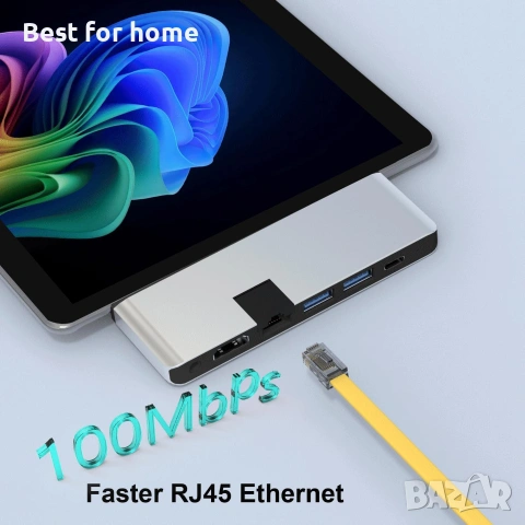 Докинг станция за Surface Pro 12, хъб за Surface Pro 12 с 4K HDMI, USB-C Thunderbolt 4 , снимка 8 - Кабели и адаптери - 54998825