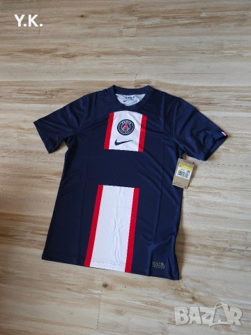 Оригинална мъжка тениска Nike Dri-Fit x F.C. PSG / Season 22-23 (Home), снимка 2 - Тениски - 55047324