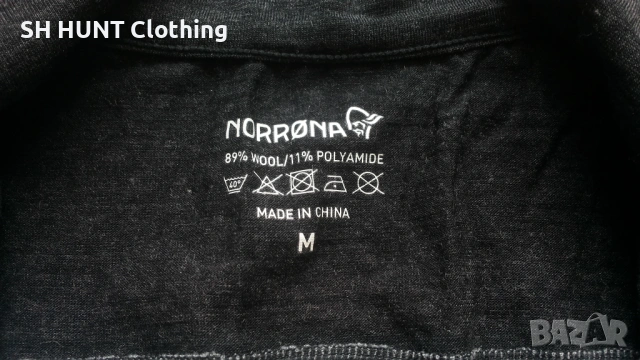 NORRONA Wool Zip Neck 89% Merino Wool размер M термо блуза 89% Мерино вълна - 2475, снимка 10 - Пуловери - 54160677