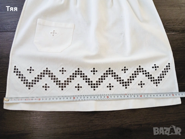 Бяла детска престилка с бродерия , снимка 4 - Други ценни предмети - 54113463