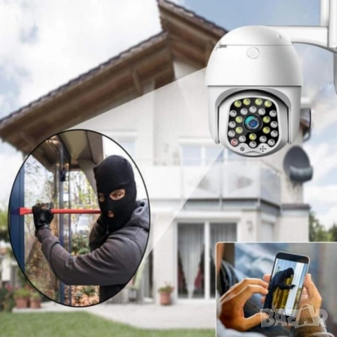 Водоустойчива WiFi камера за наблюдение с Full HD резолюция и интелигентно нощно виждане, снимка 5 - IP камери - 55167868
