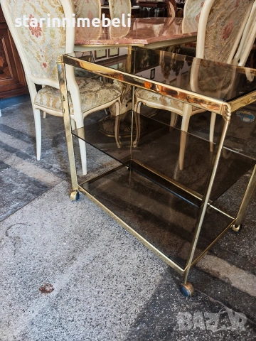 Ретро количка за сервиране (Бар количка), снимка 6 - Аксесоари за кухня - 54830205