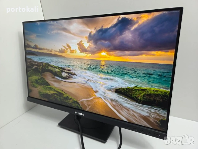 +Гаранция! IPS HDMI + тонколони говорители Монитор Philips 242B1 23.8", снимка 6 - Монитори - 55282587