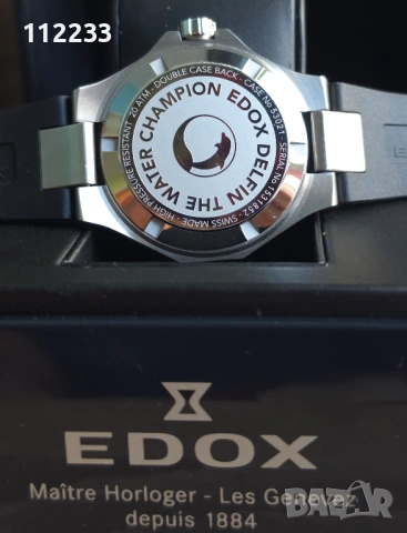 Edox Delfin Quartz 3 hands 53021 3CA BUIN, снимка 4 - Мъжки - 54679927