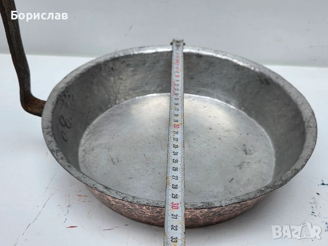 Медна тава - бакърена, снимка 3 - Съдове за готвене - 55125542