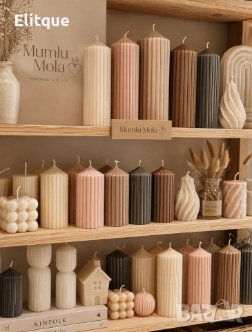 ръчно изработени сапунени свещи 