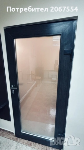 Много запазена МДФ интериорна врата с матирано стъкло - 97 x 200, снимка 4 - Интериорни врати - 54046624