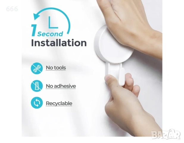 6 броя Мощни Вакуумни Вендузни Куки, снимка 2 - Други стоки за дома - 54183218