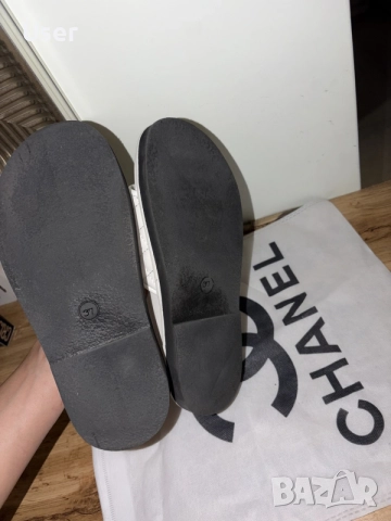 Дамски Бели чехли Chanel , снимка 4 - Чехли - 55214554