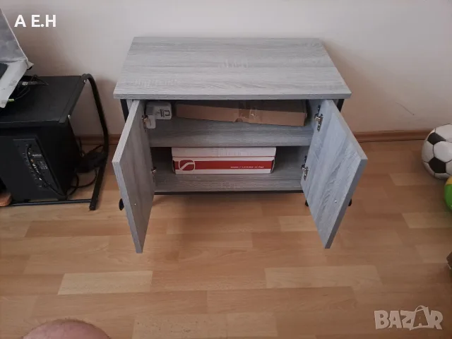 ТВ шкаф с врати vidaXL, Сив сонома, 60x35x45 см, Инженерно дърво, 12 kg, снимка 6 - Шкафове - 55292376
