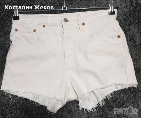  Нови със премахнат етикет. Дамски оригинални къси панталони Levi's 501® Original High Rise Shorts , снимка 12 - Къси панталони и бермуди - 54846437