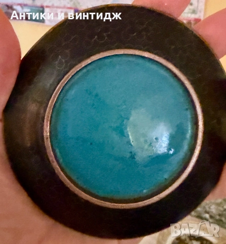 Клоазоне стара чинийка клетьчен емайл, снимка 4 - Колекции - 55081129