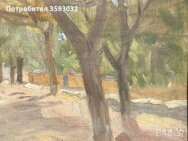 Неподписано масло - Никола Танев? , снимка 5 - Антикварни и старинни предмети - 54718201
