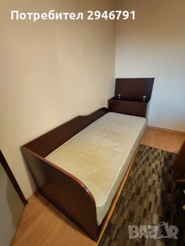 Продавам единично легло с матрак и ракла, снимка 2 - Спални и легла - 54607684