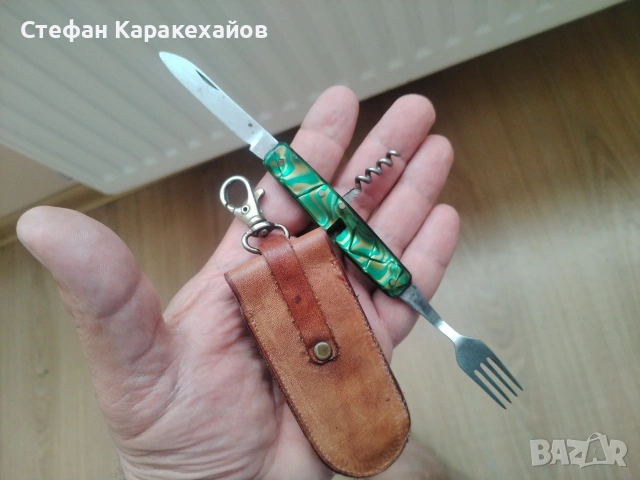 Българска джобна ножка с калъфче , снимка 2 - Ножове - 54596275