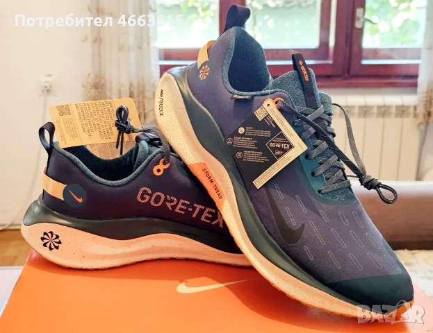 Чисто нови ! Мъжки маратонки Nike Reactx Infinity RN 4 GTX (Gore-Tex) – Номер 48.5 !, снимка 8 - Маратонки - 55366271