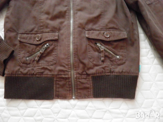 Дамско яке от кафяв деним L, снимка 3 - Якета - 54312937