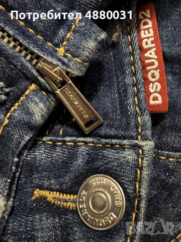 Dsquared2 100% Оригинални дамски дънки   с ципове, размер 34 (XS/S), снимка 3 - Дънки - 55214585