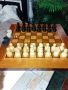 Шах48/48 с дървени фигури и  пулове, снимка 2