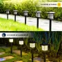 Комплект от 6 броя соларни LED лампи за двор и градина / Височина на соларната LED лампа: 27 см.; Ра, снимка 9
