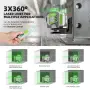 360° Huepar ZK03CG-L лазерен нивелир зелен с 12 кръстосани линии нивел лазер импулсен режим, снимка 4