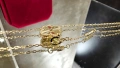 Van Cleef & Arpels VCA Gold Clear Vintage Alhambra Clover Дамско Колие, снимка 7