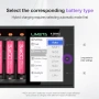 Зарядно устройство за батерии LIMETA R серия AA AAA, интелигентна презареждаща станция с LCD дисплей, снимка 5