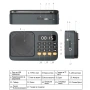 Преносимо FM Радио с Bluetooth, MP3 плейър, USB, TF, LED дисплей и силен говорител, снимка 6