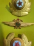 Българска Народна Армия БНА Пилот механик втори клас Нагръден знак и две кокарди , снимка 4