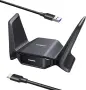 UGREEN BE6500 WiFi 7 Dongle адаптер за настолен компютър 5GHz/2.4GHz/6GHz Tri-Band само Windows10/11, снимка 1