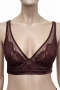 Комплект бельо Hunkemöller – сутиен 75C и бикини XL, дантела в тъмнокафяв цвят, снимка 2