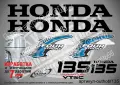 HONDA извънбордови двигател стикери надписи 100 115 130 135 150 hp, снимка 5