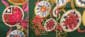 Nina Ricci Голям Дамски Шал от 100% Коприна Оригинален Нина Ричи Зелен Цветя Парфюми, снимка 5