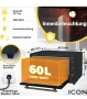 Чисто нова мини фурна ICQN 60L, 2000W, конвекция и грил – ретро дизайн, снимка 2