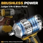 20V безжичен ударен гайковерт за батерия DeWalt, 1500Nm (1106 Ft-Lbs) 1/2" безчетков ударен пистолет, снимка 5