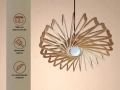 Полилей от дърво. Интериорно осветително тяло за таван ”Радиант", снимка 1