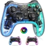 Безжичен геймпад Xtrike Me GP-52 с прозрачен корпус и RGB осветление, снимка 1