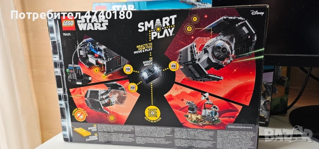 LEGO Star Wars 75421 - Darth Vader TIE Fighter, Smart Play, 473 части, НОВО запечатано, не се продав, снимка 2 - Конструктори - 54905668