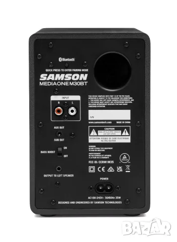 Студийни монитори Samson MediaOne M30BT – ЧИСТО НОВИ, снимка 2 - Тонколони - 55594779