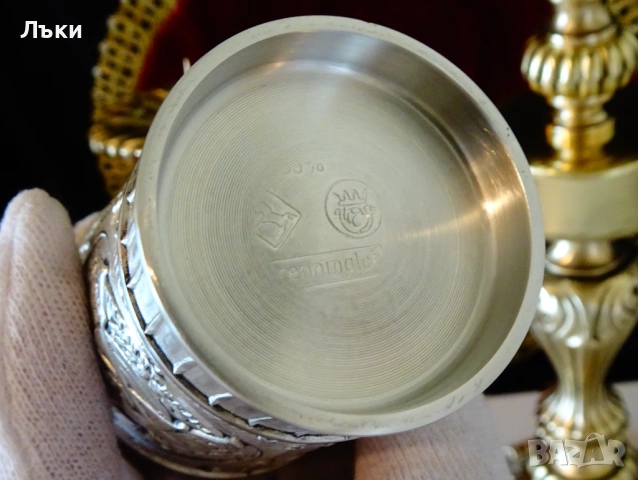 Калаени чаши за вино Ангел,Тръбач,Пушки. , снимка 7 - Антикварни и старинни предмети - 54305824